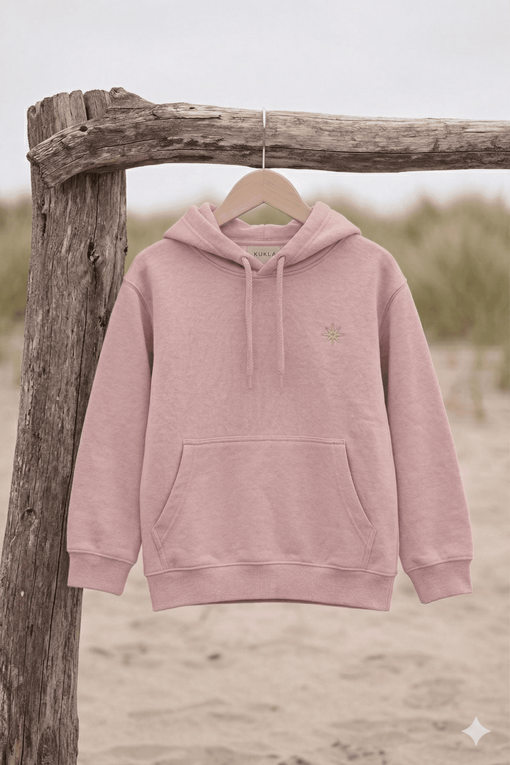 Oversized Hoodie in Soft Pink