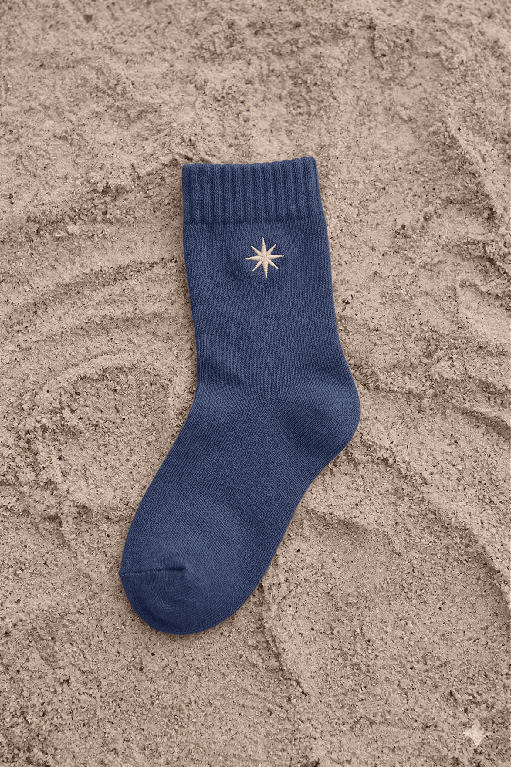 Ribbed Socks in Deep Blue