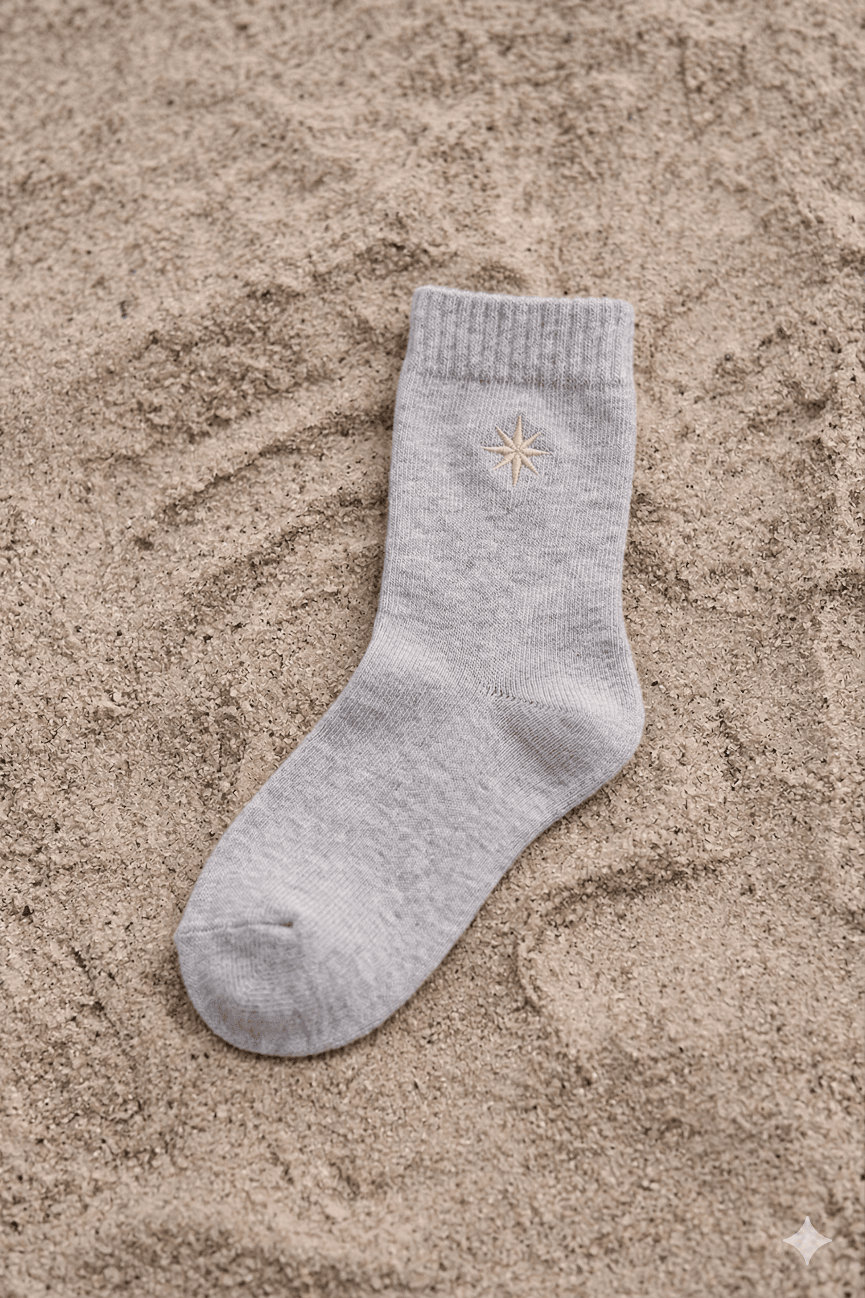 Ribbed Socks in Heather Grey
